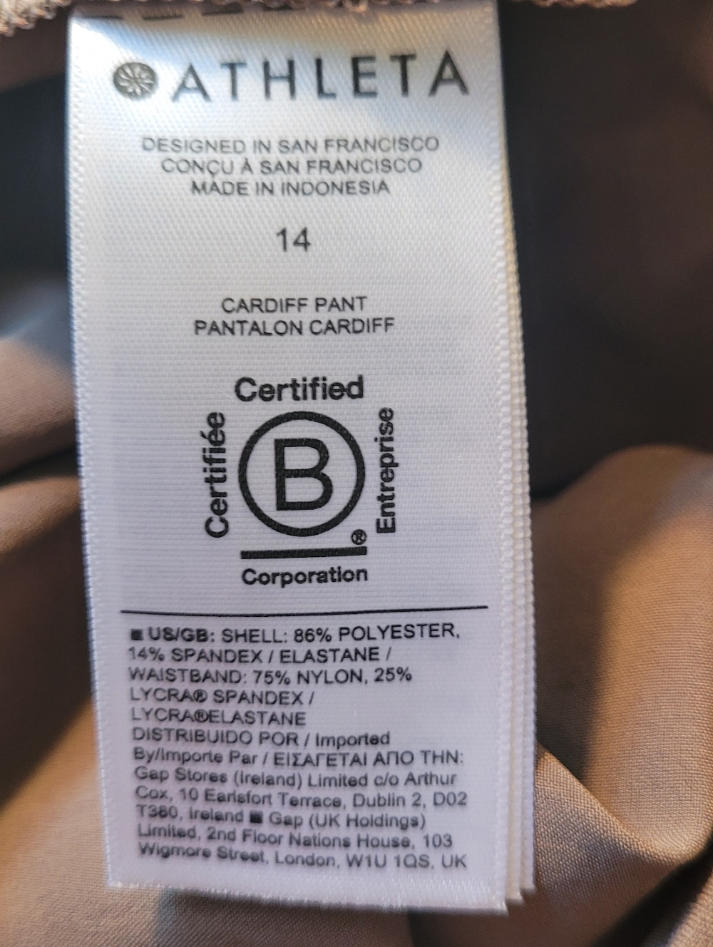 Athleta Cardiff Pant with tie belt - 14. Y7 - Picture 9 of 9